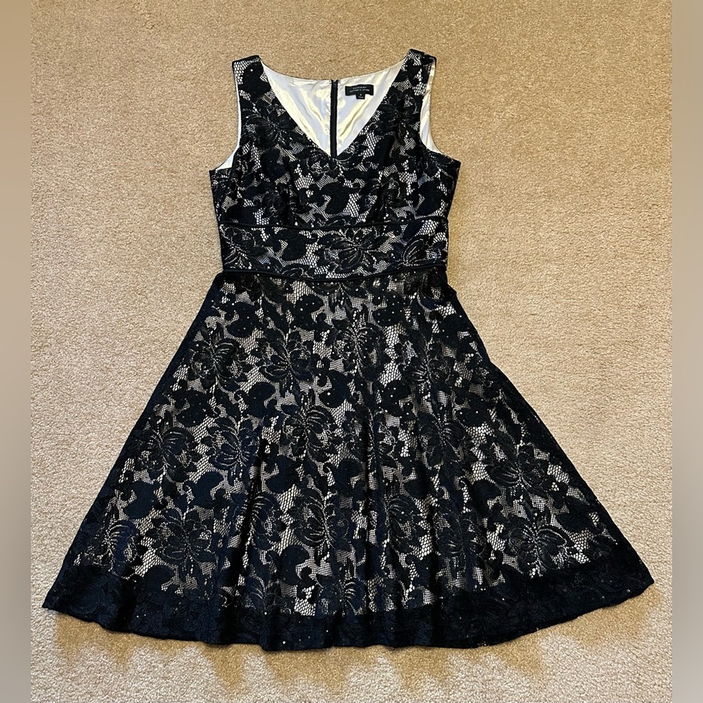🖤💛 Black Lace Sequins Sleeveless Dress 💛🖤